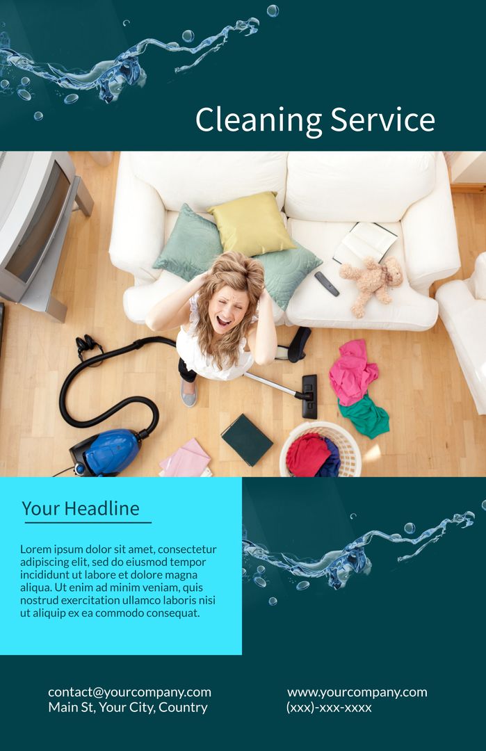 Relaxed Woman Enjoys Tidy Living Room with Professional Cleaning Service