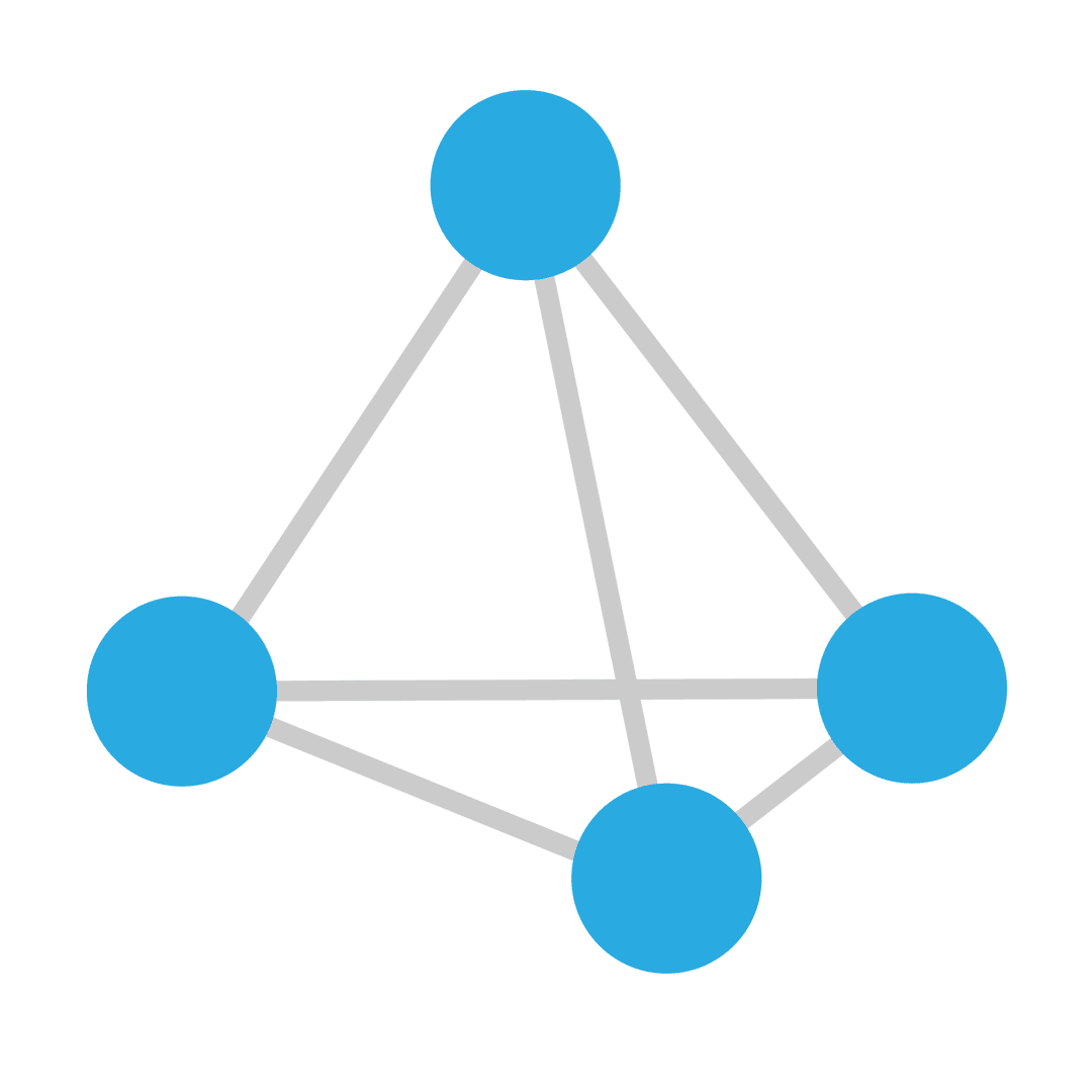 Transparent Molecular Structure with Connected Nodes
