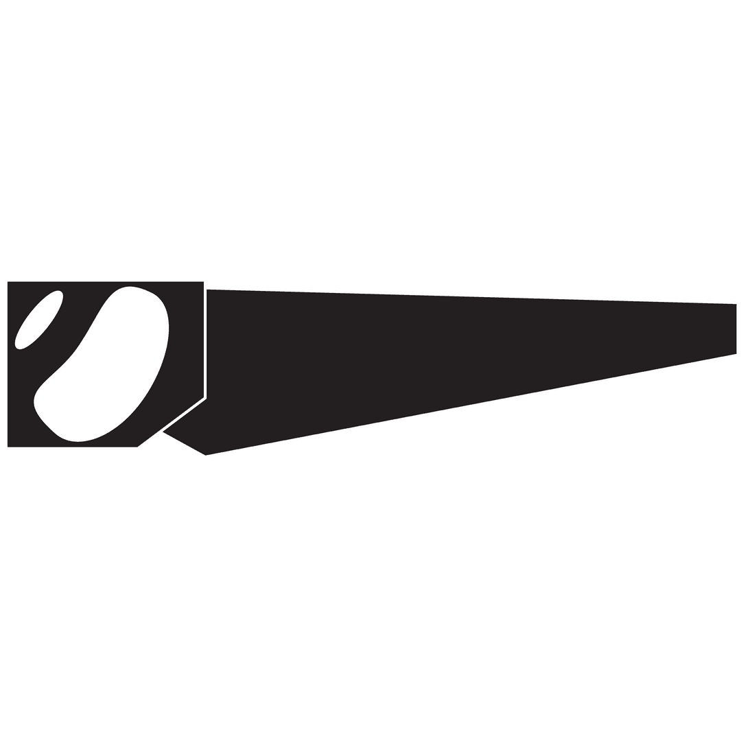 Transparent Vector Saw Icon on Clear Background