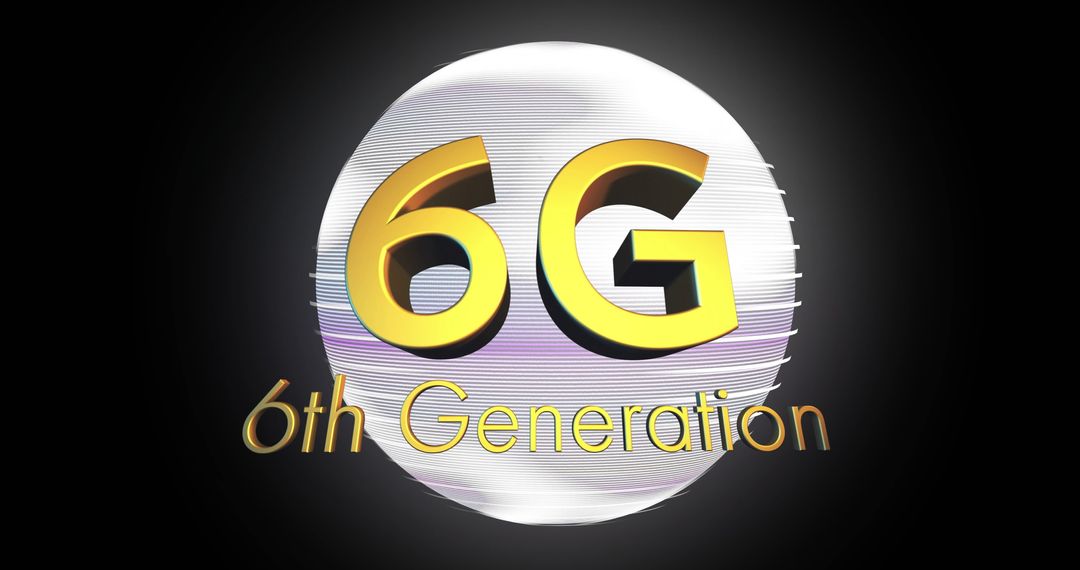 Futuristic 6G Technology Concept Design with Globe