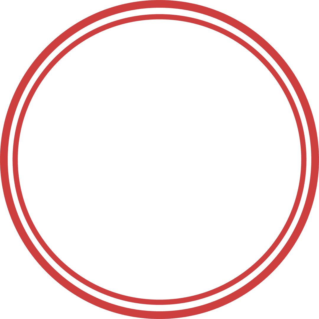 Minimalist Red Double Circle on Transparent Background