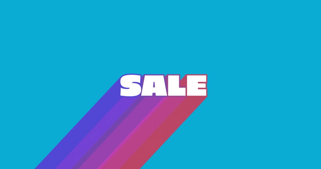 Colorful Sale Banner with Retro Gradient Design