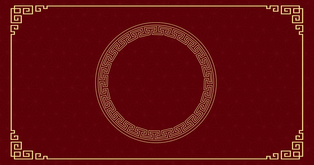 Elegant Chinese-inspired Red and Gold Design Illustration - Free Images, Stock Photos and Pictures on Pikwizard.com