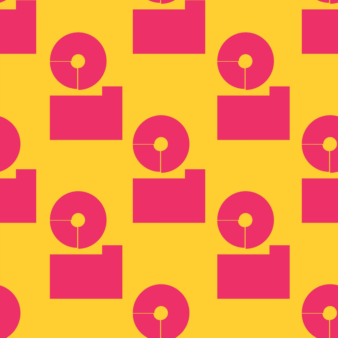 Seamless Transparent Geometric Pink and Yellow Pattern Design