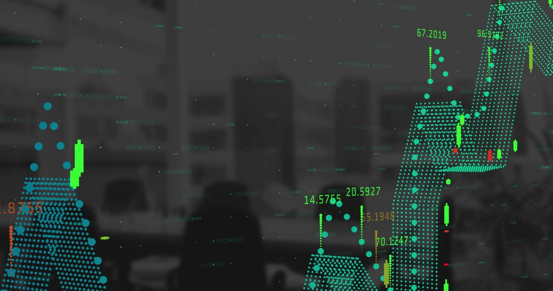 Rising Stock Chart in Modern Office Environment