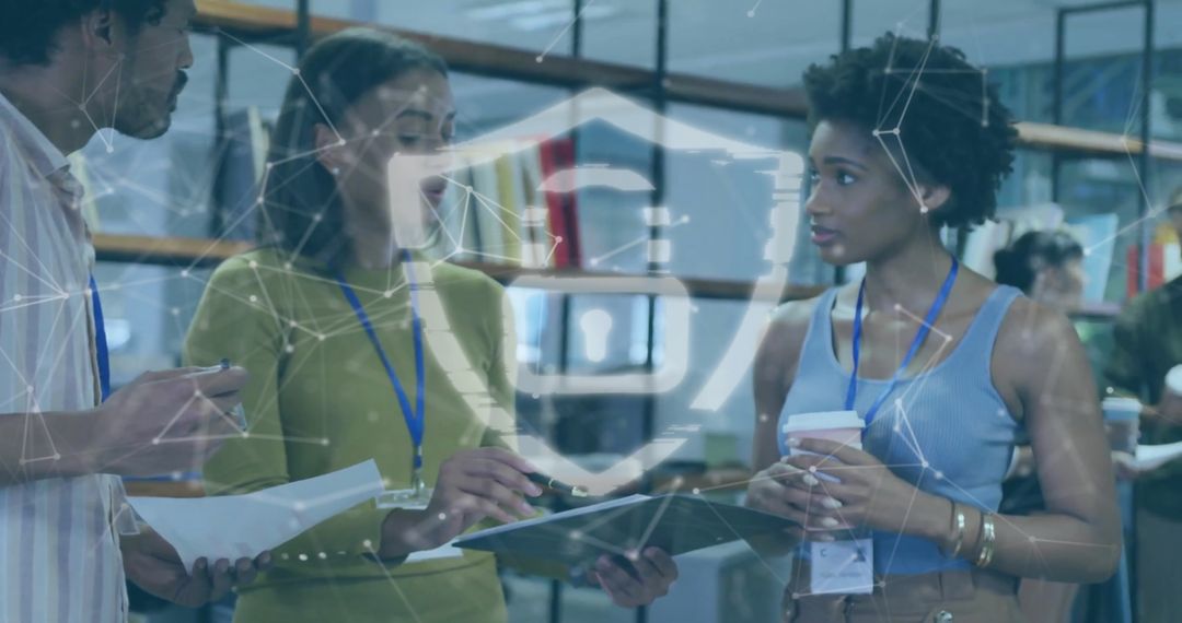 Diversified Team Engaging in Cyber Security Strategy Meeting