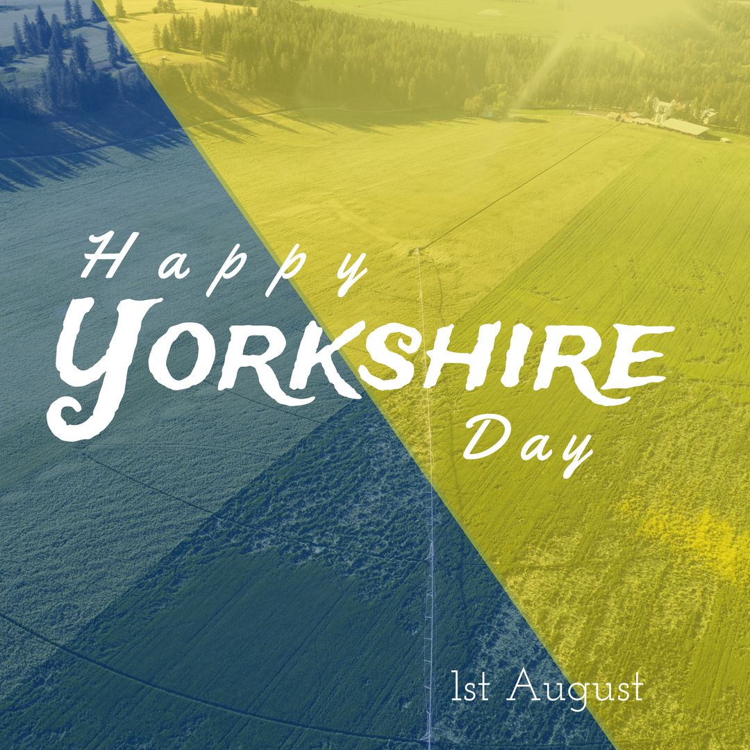 Yorkshire Day Celebration Aerial with Scenic Countryside View