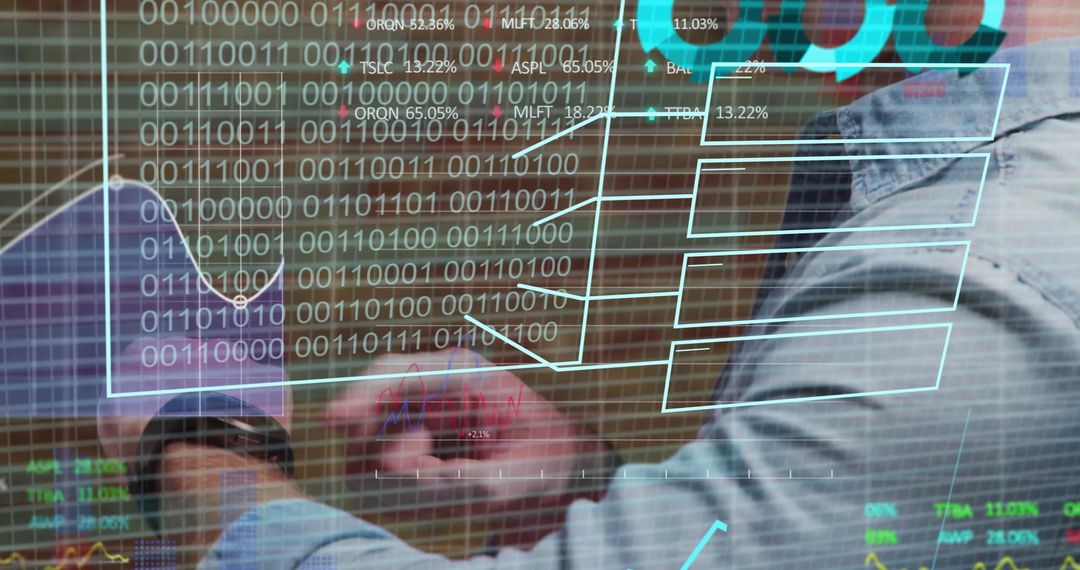 Caucasian Businessman Uses Smartphone for Financial Data Management