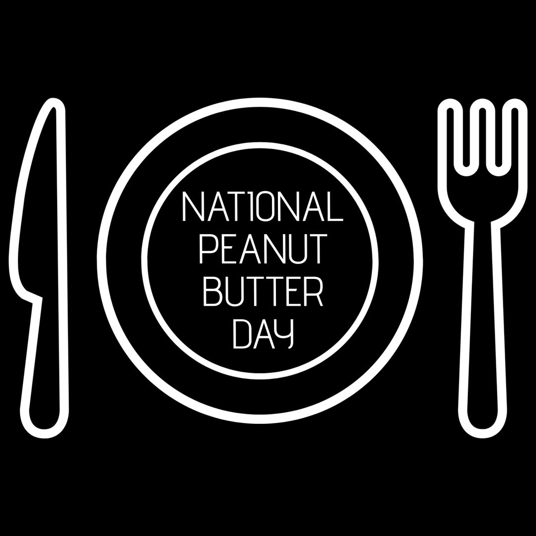 National Peanut Butter Day Celebration With Bold Plate Design