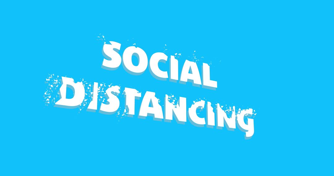 Social Distancing Concept with Dynamic Dispersing Text