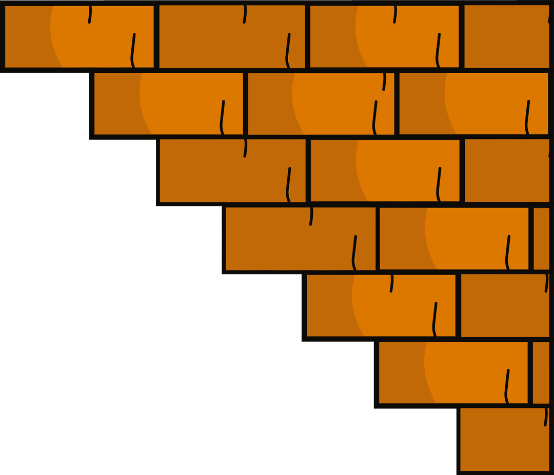 Triangular Brick Pattern on Transparent Background