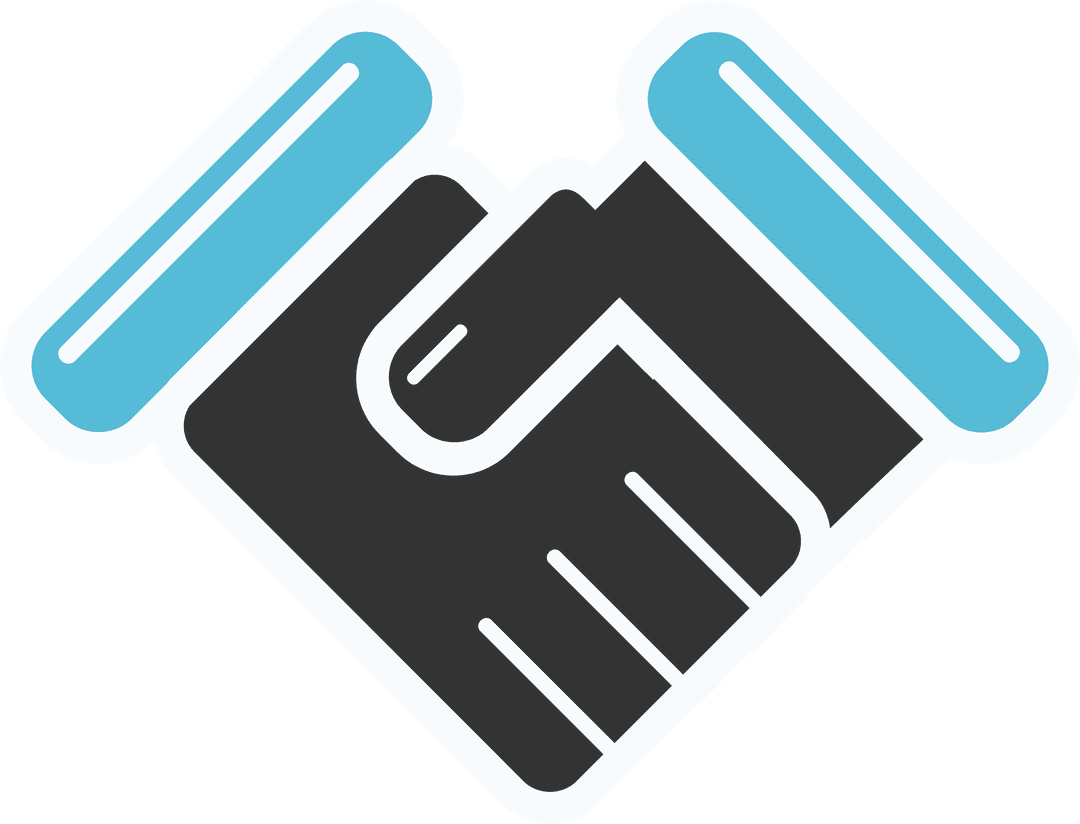 Transparent Shaking Hands Icon Representing Business Partnership