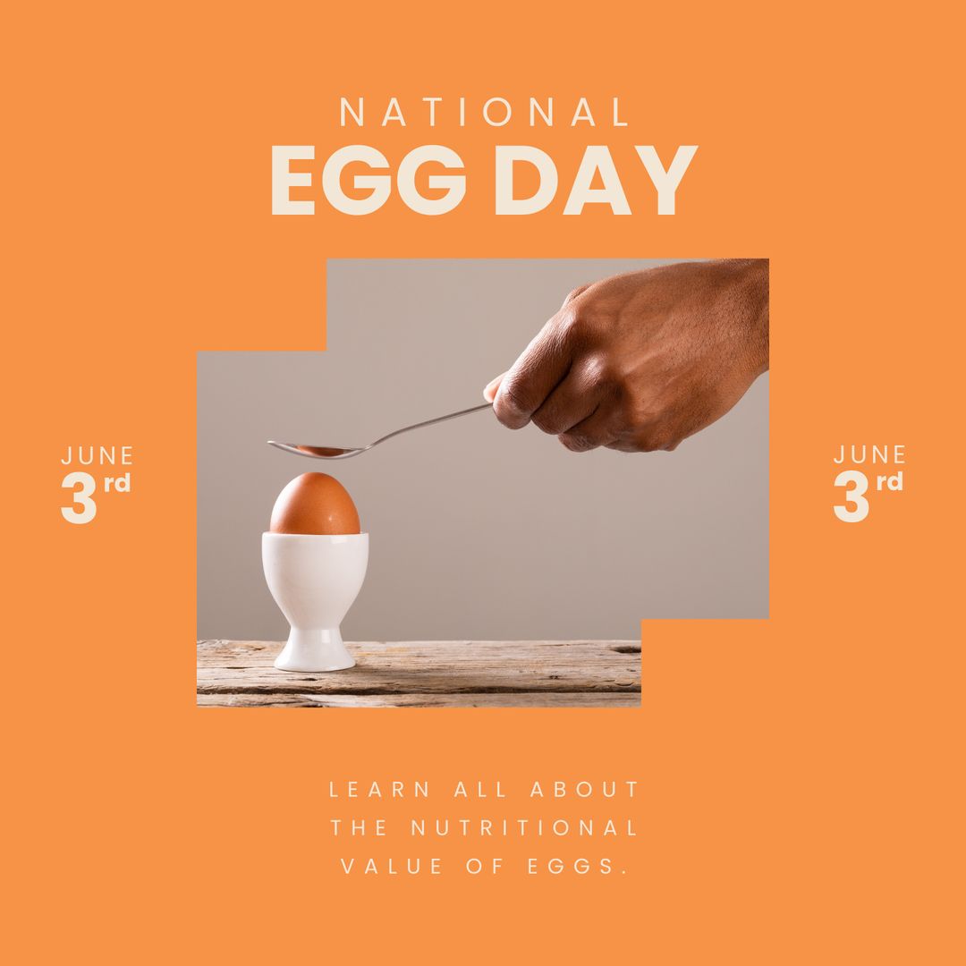National Egg Day Celebration with Egg Cup and Spoon
