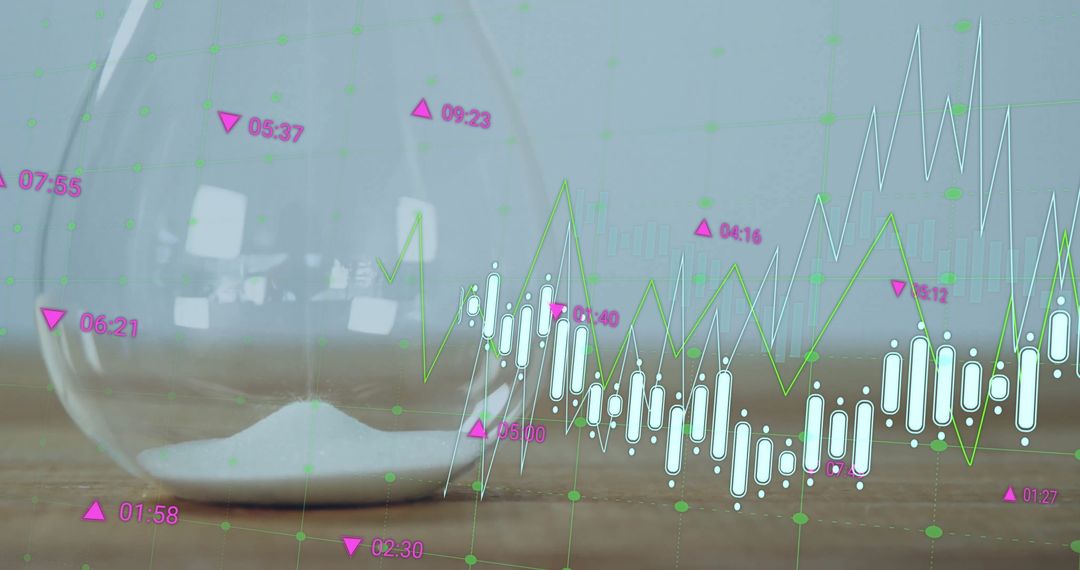 Hourglass with Data Analytics Overlay for Business Insights