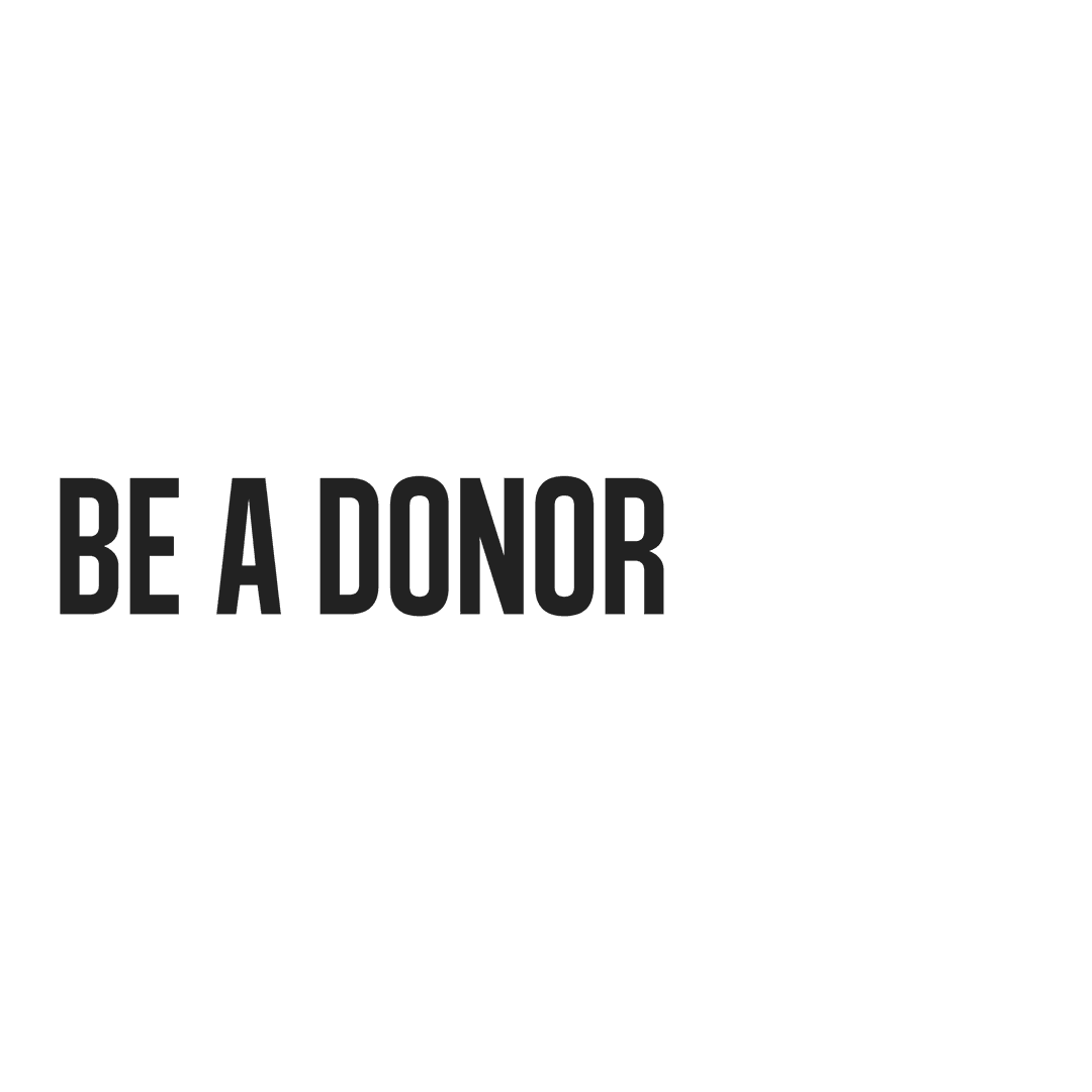 Be a Donor Transparent Message on Empowering Healthcare Support Concept