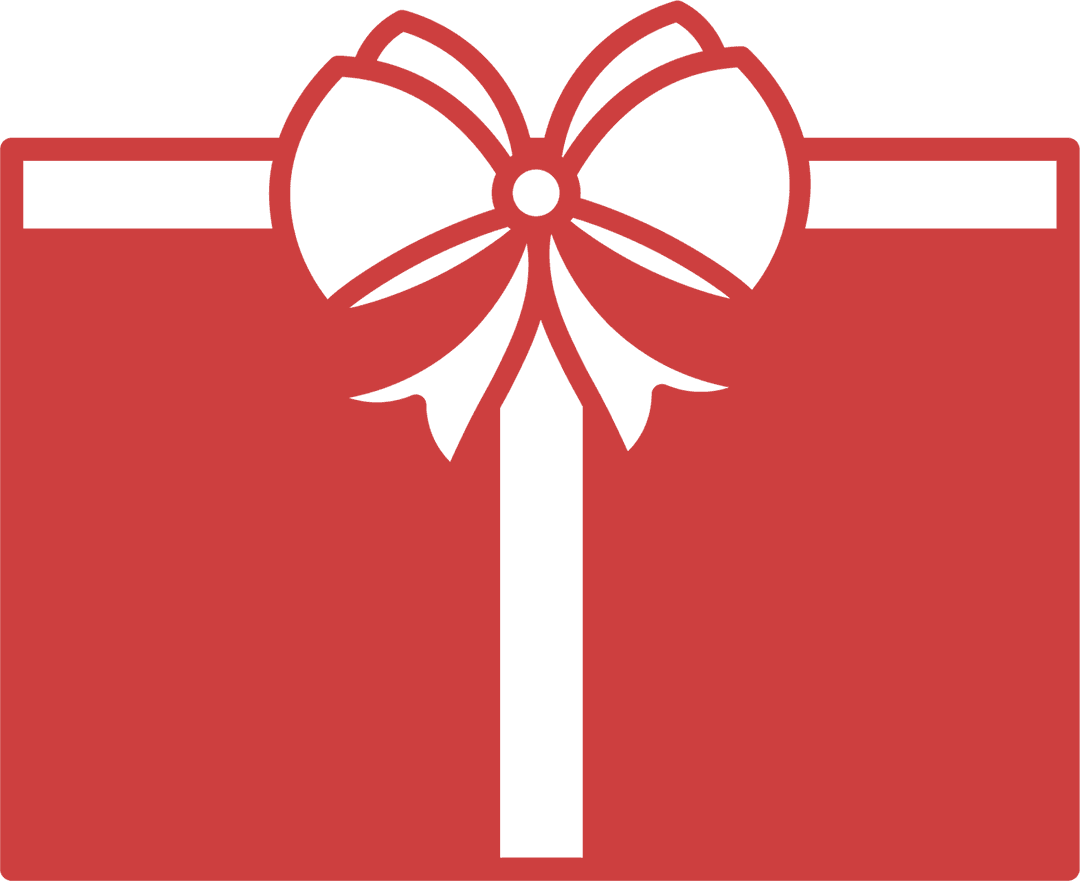 Red Gift Box with Bow on Transparent Background for Celebrations