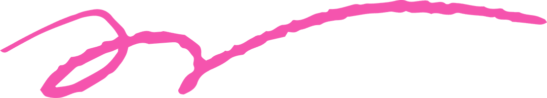 Vibrant Pink Brushstroke on Transparent Background