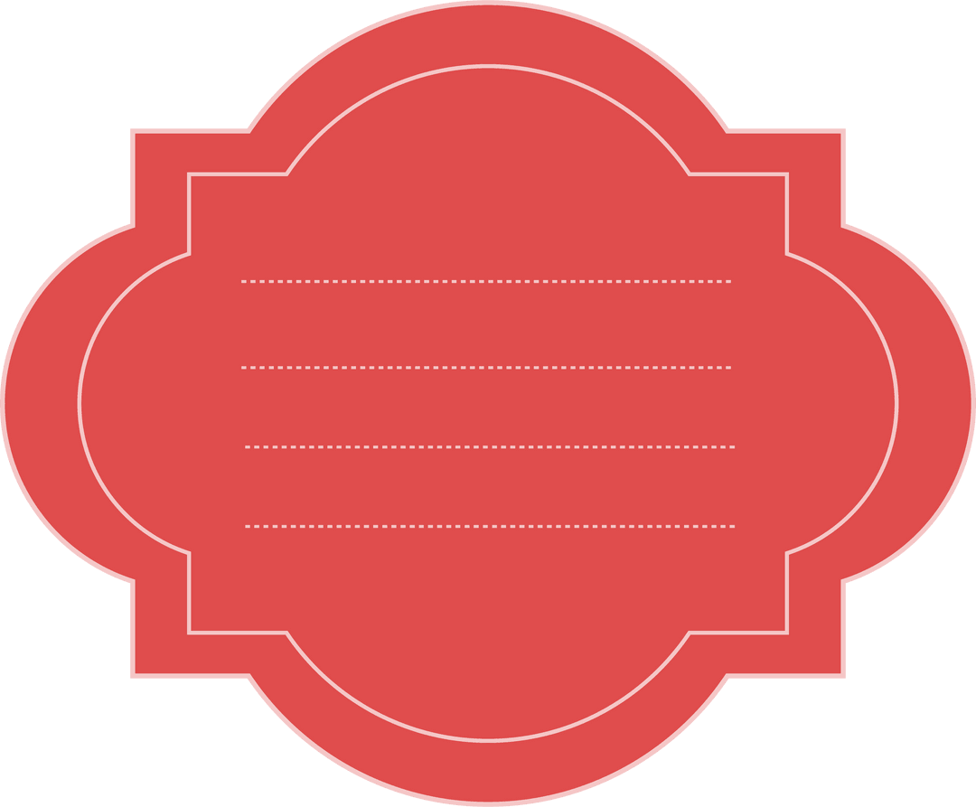Red Label with Copy Space on Transparent Background for Retail Use