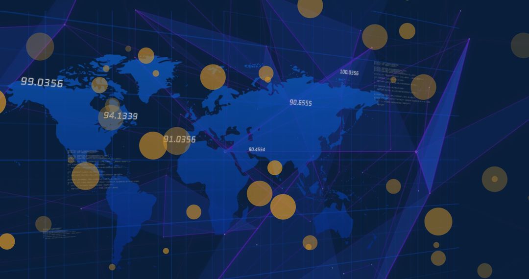 Global Data Processing Interface on Virtual World Map