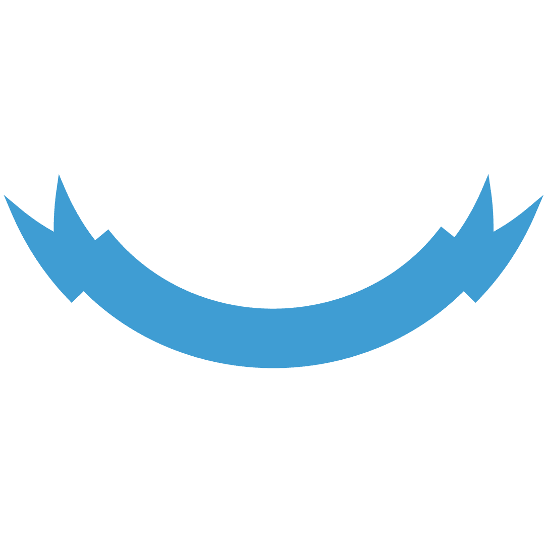 Blue Ribbon Banner Transparent Design for Celebrations