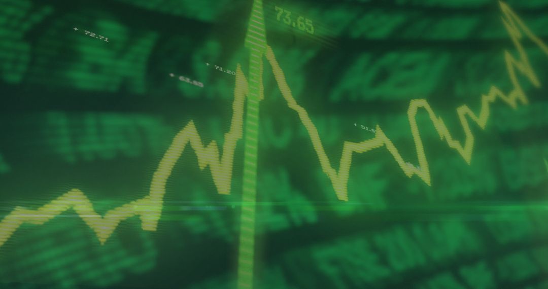 Dynamic Financial Data Over Dollar Symbols Background