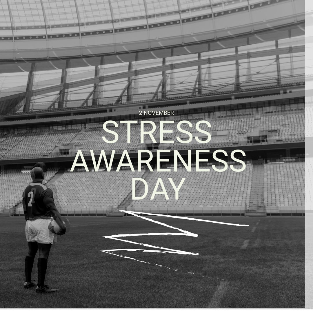 Solo Rugby Player Contemplating on Stress Awareness Day