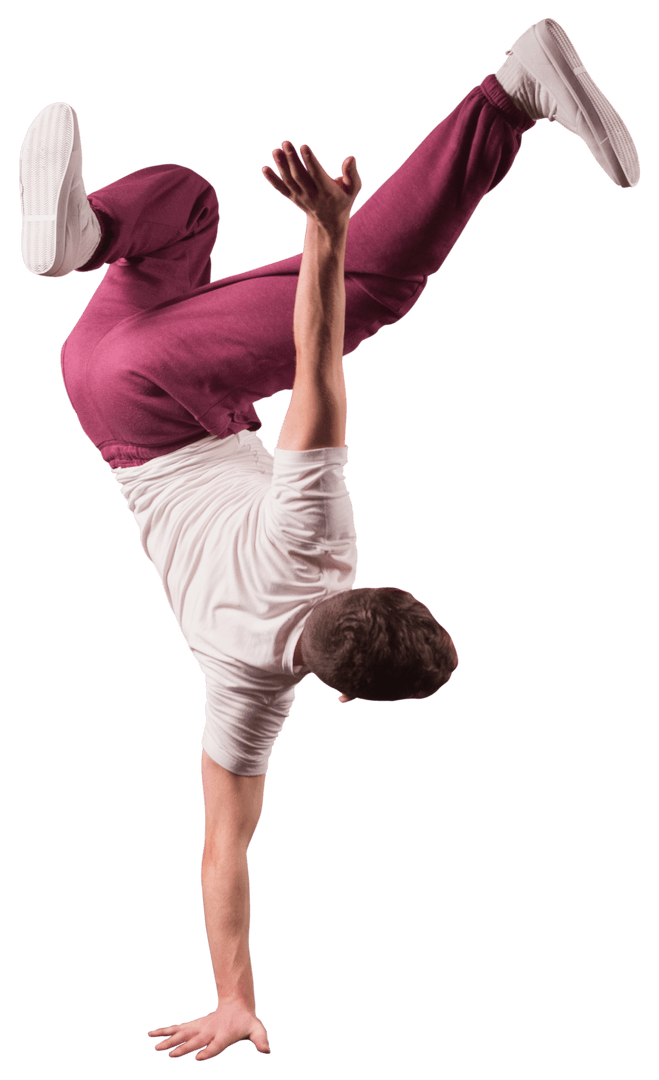 Energetic Dance Move on Transparent Background