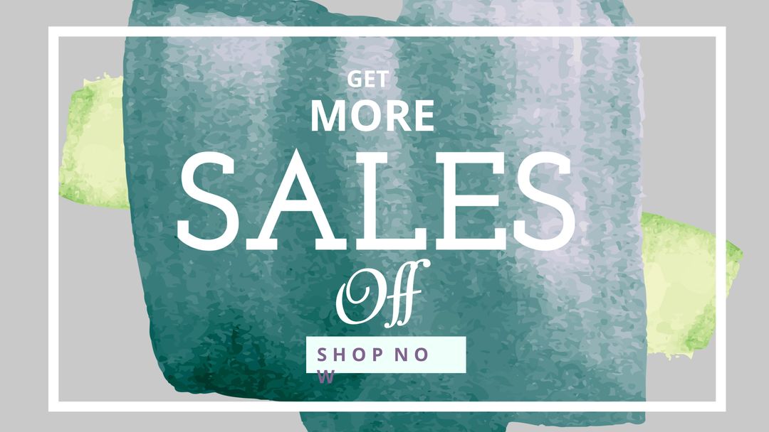 Bold Sales Promotion Watercolor Design Template