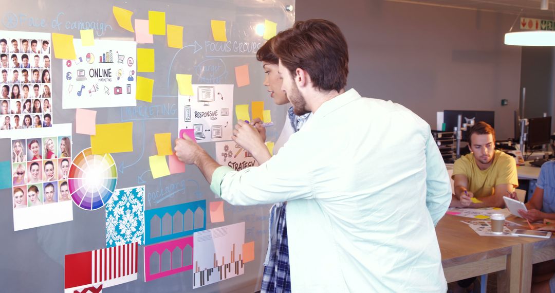 Young Professionals Collaborate in Creative Brainstorming Session