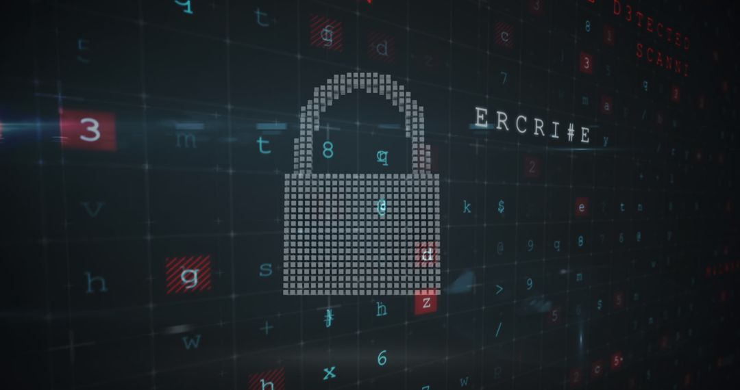 Digital Lock with Cybersecurity Encryption Concept