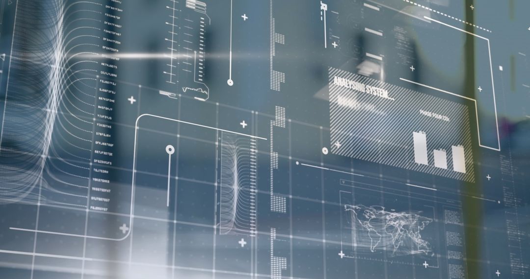 Futuristic Interface Layout Over City Traffic