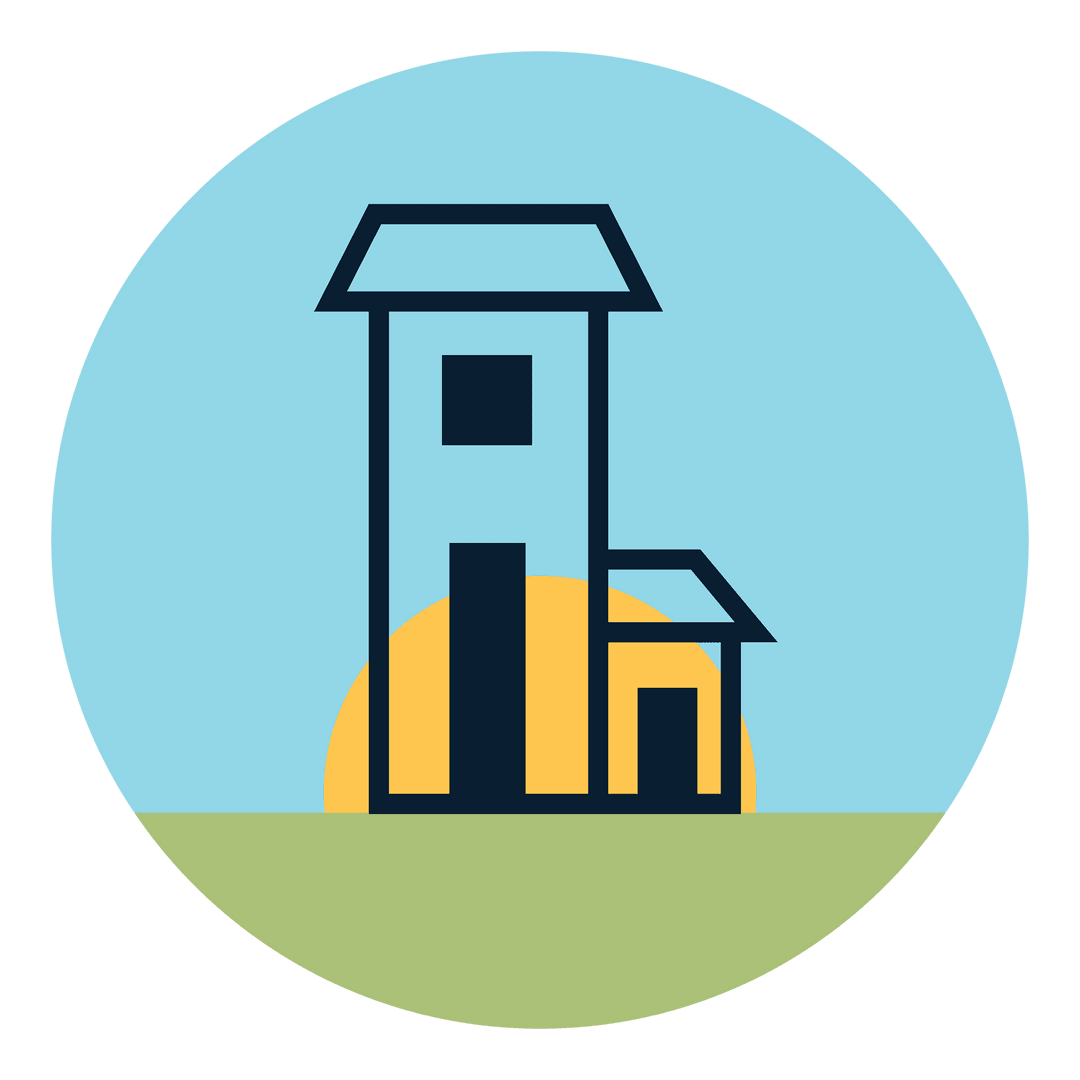 Modern Building Elevation Design on Transparent Background