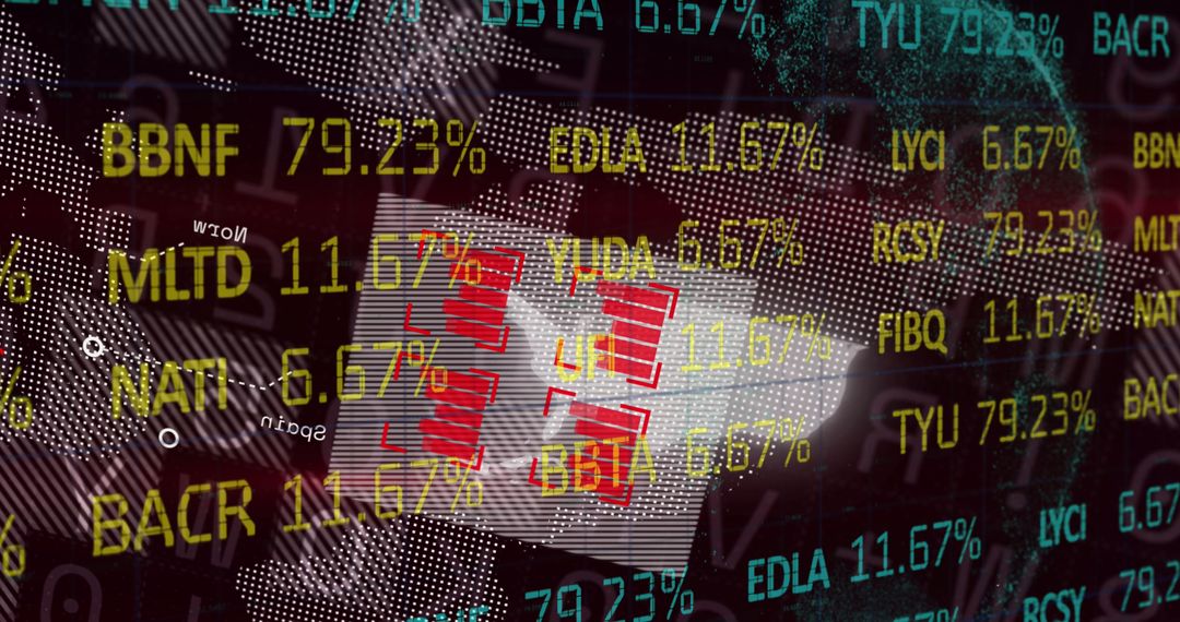 Global Financial Data Streams on Dark Digital Interface