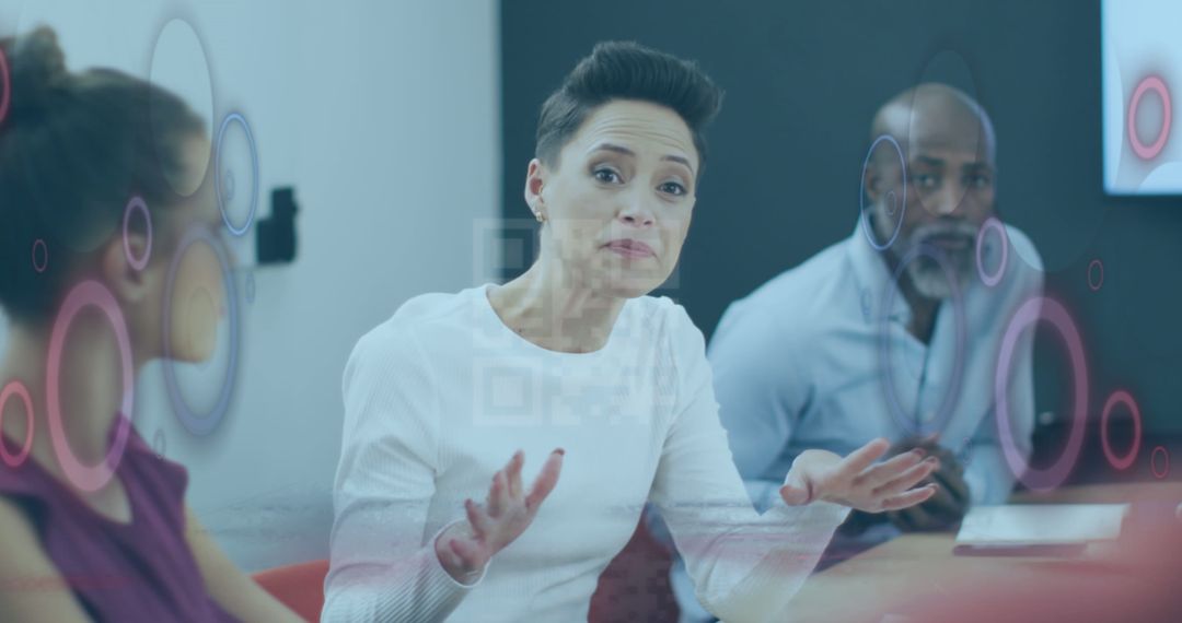 Diverse Business Team in Digital Financial Strategy Meeting