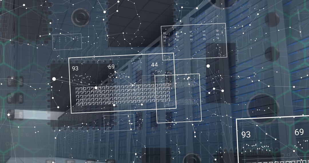 Futuristic Data Processing Interface Over Capacitors