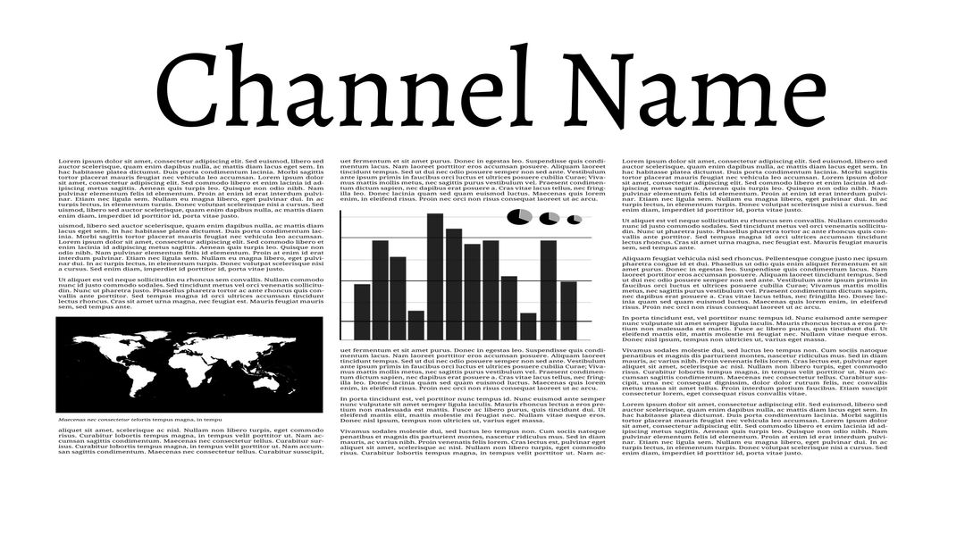 Classic Newspaper Style with Channel Emphasis Time Against Text