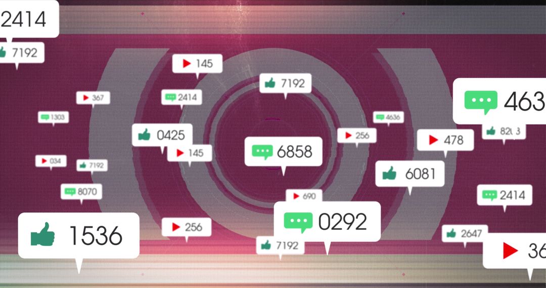 Digital Networking Virtual Screen with Social Media Notifications