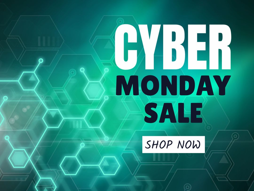 Dynamic Cyber Monday Sale Promotion Highlighting Digital Shopping