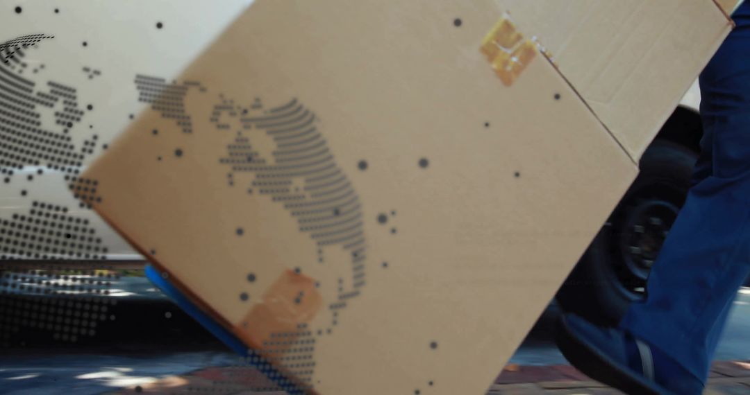 Global Shipping and Data Concept with Delivery