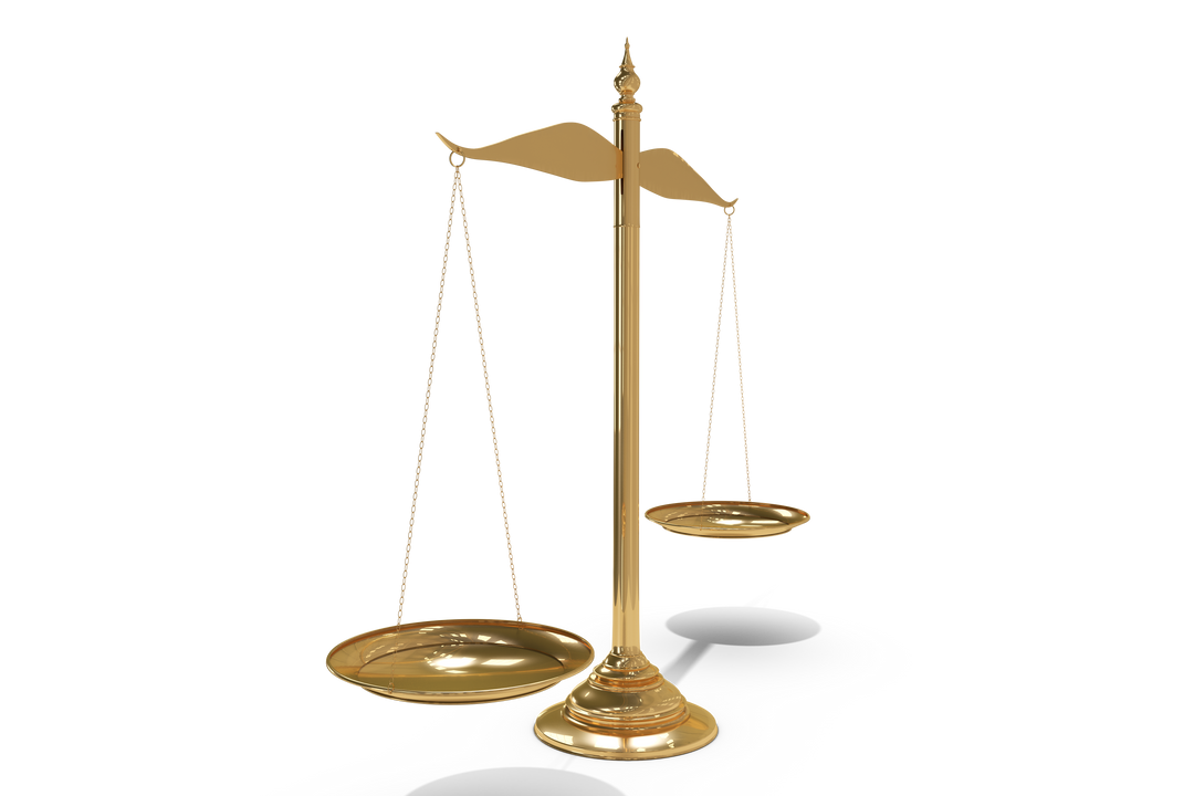 Golden Balance Scales On Transparent Background - Download Free Stock Images Pikwizard.com