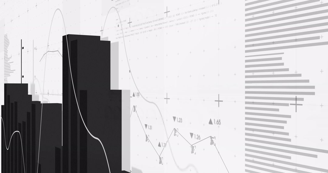 Data Analysis with Abstract Financial Graphics Design