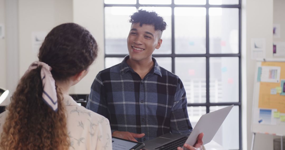 Diverse Business Colleagues Strategizing with Technology