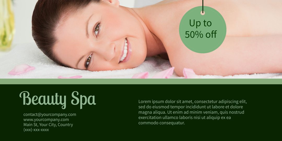 Relaxing Spa Experience with Discount Promotion - Download Free Stock Templates Pikwizard.com