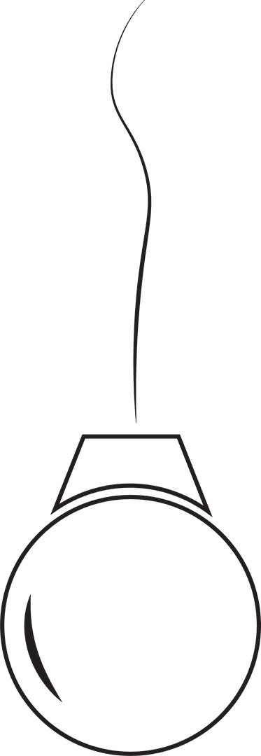 Digital Transparent Bulb Illustration for Creativity and Ideas