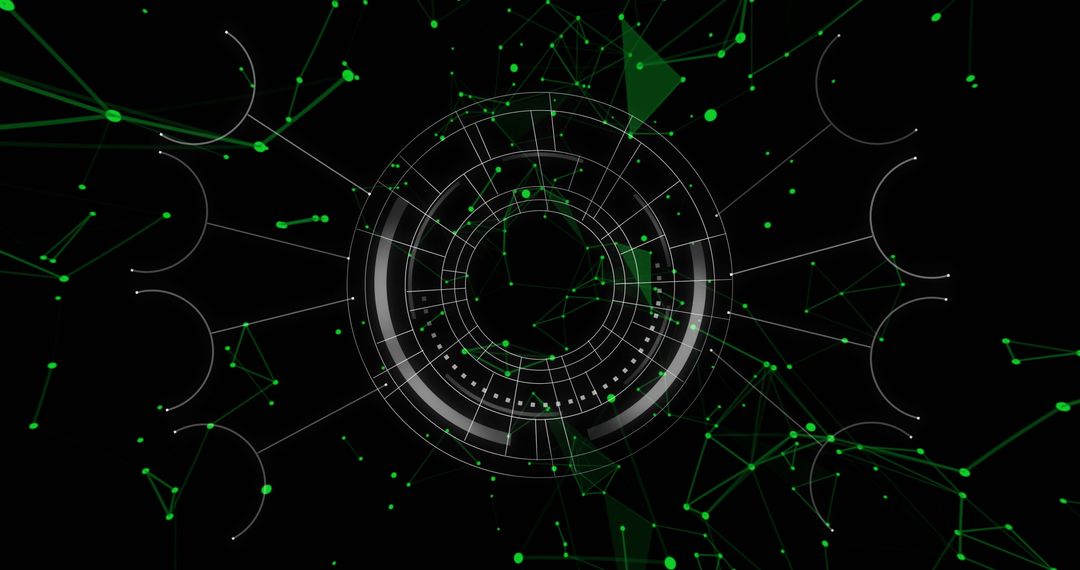 Abstract Digital Network with Futuristic Grid Design