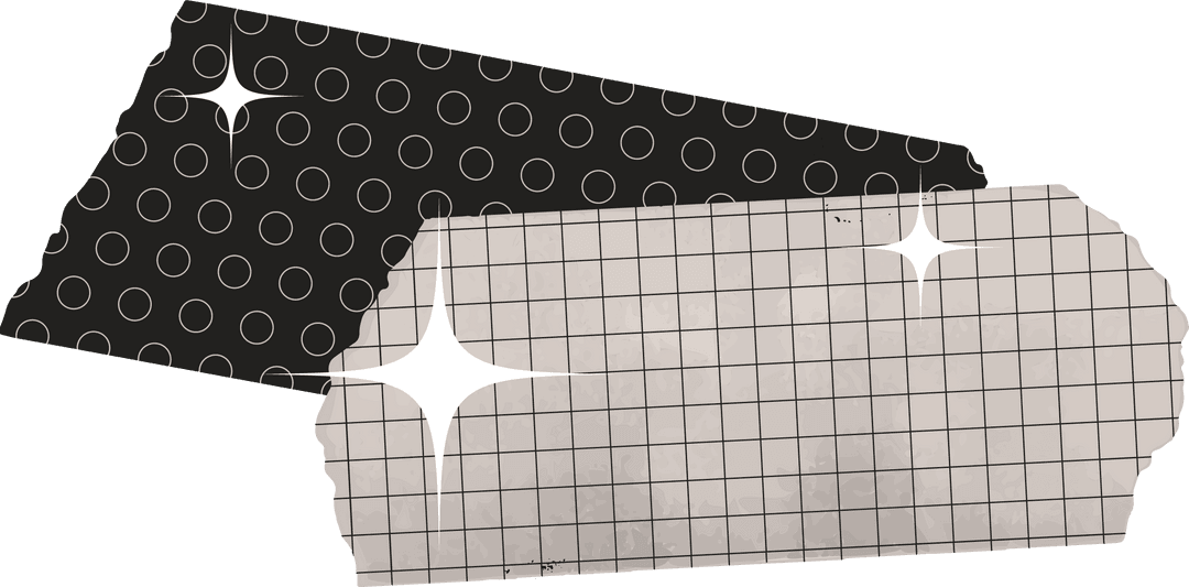 Transparent Decorative Tape Strips with Grid Patterns