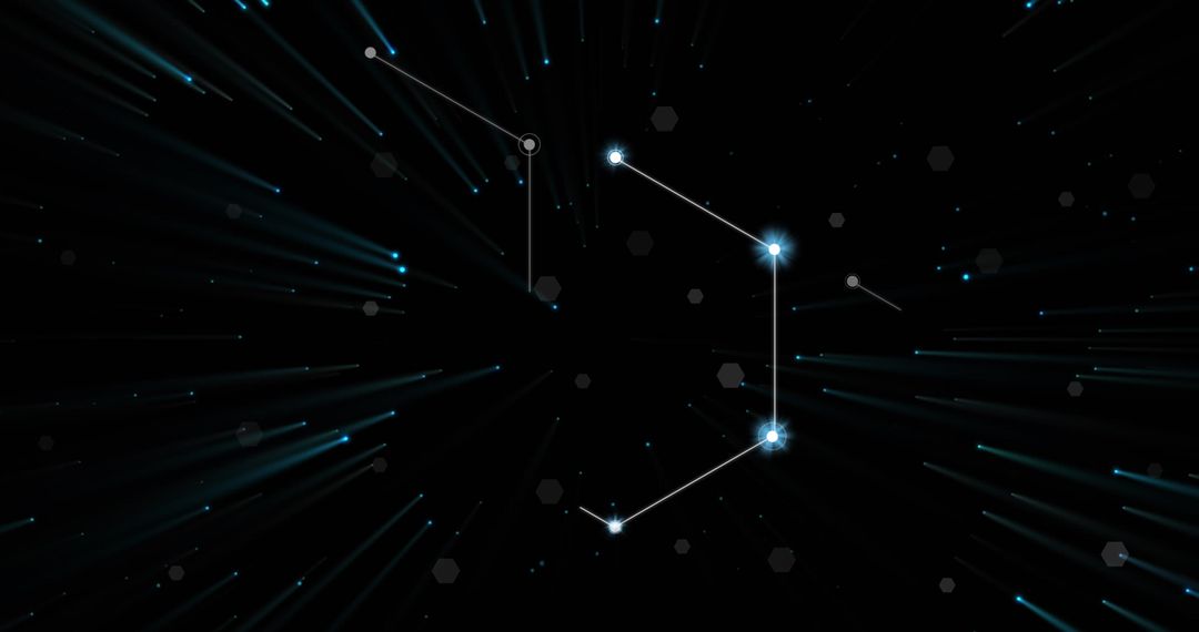 Abstract Digital Network Concept with Glowing Lines