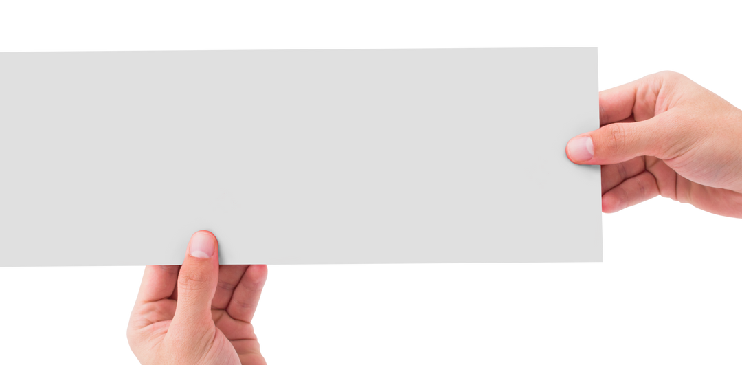 Hands Holding Blank White Card with Transparent Background for Mockup and Design - Download Free Stock Images Pikwizard.com