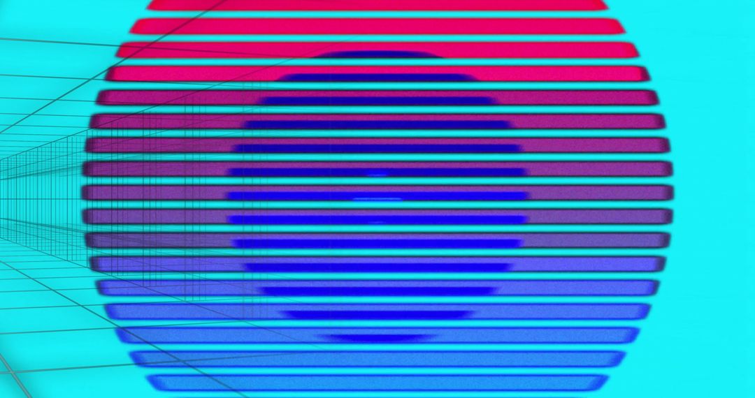 Vibrant Circles Over Digital Tunnel Interface Design