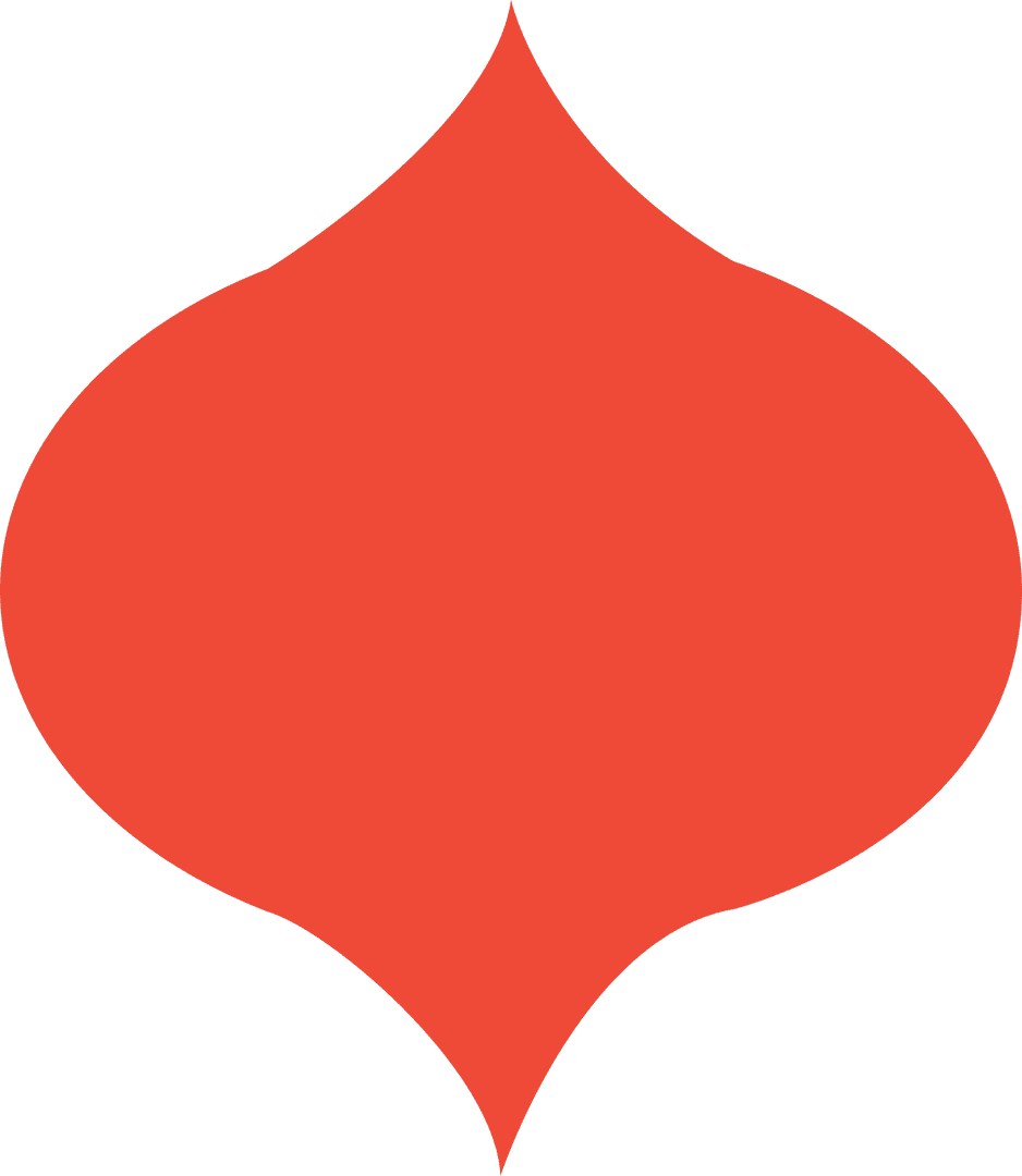 Orange Geometric Shape with Transparent Background for Text Overlay